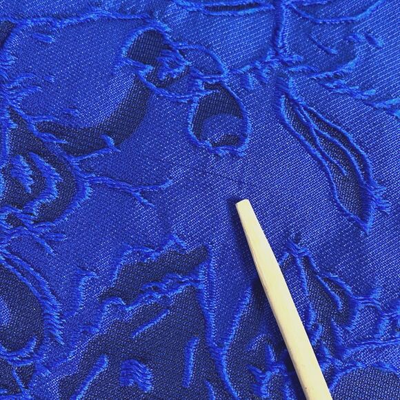 Alice + Olivia Esther Dress Womens 12 Multicolor Satin Floral Ruffle Hem Flaws - Picture 16 of 16